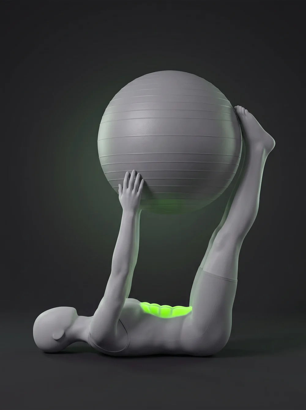 Stability Ball V-Pass