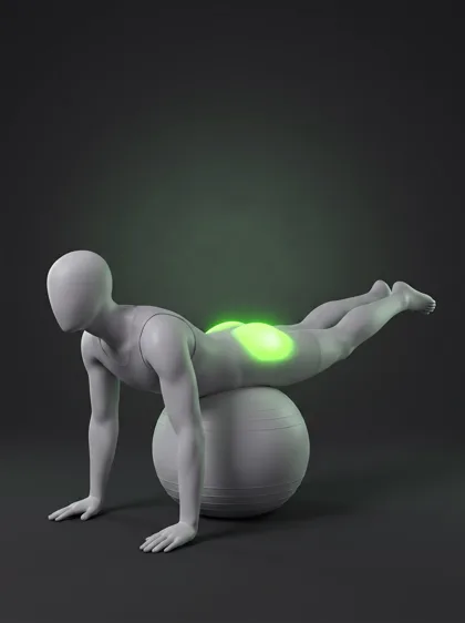 Stability Ball Reverse Hyperextension