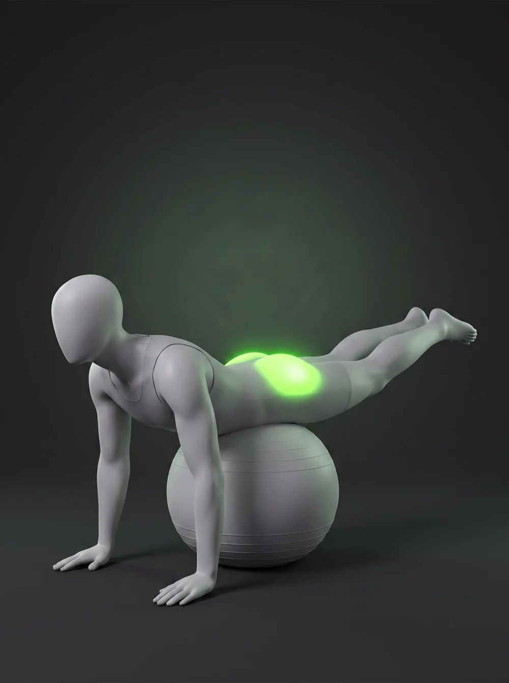 Stability Ball Reverse Hyperextension