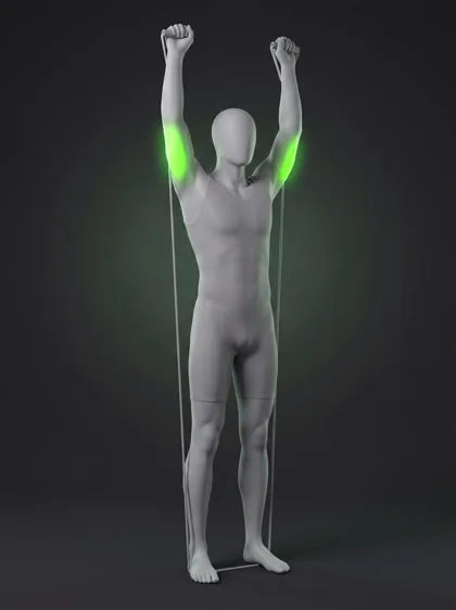 Standing Resistance Band Overhead Triceps Extension