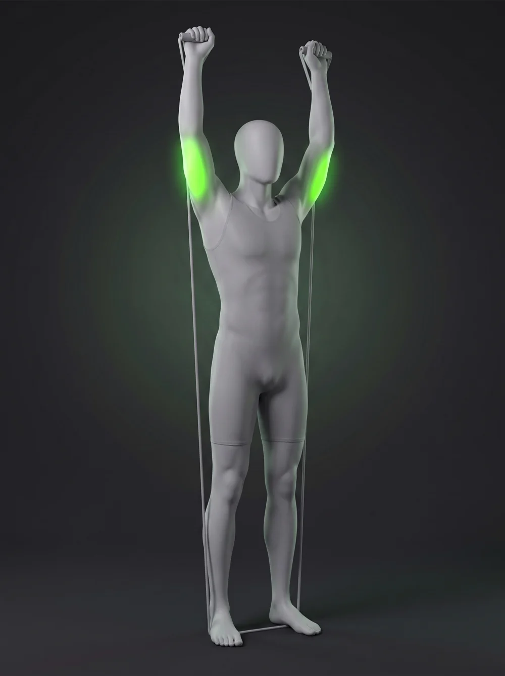 Standing Resistance Band Overhead Triceps Extension