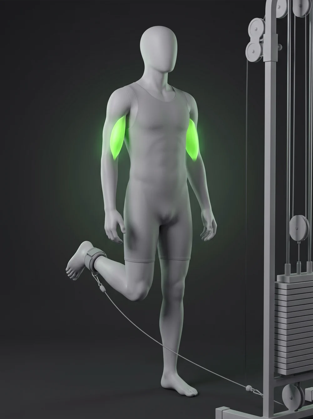 Standing Single-Leg Cable Leg Curl