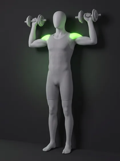 Supported Standing Dumbbell Overhead Press