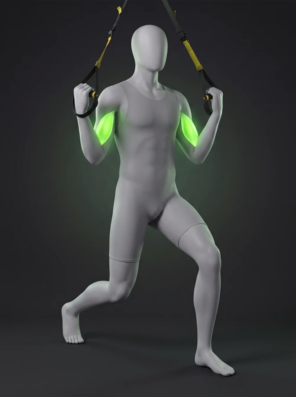 TRX Biceps Curl with Reverse Lunge